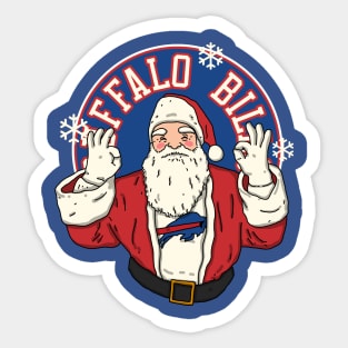 Santa Claus Loves Buffalo Bills Sticker